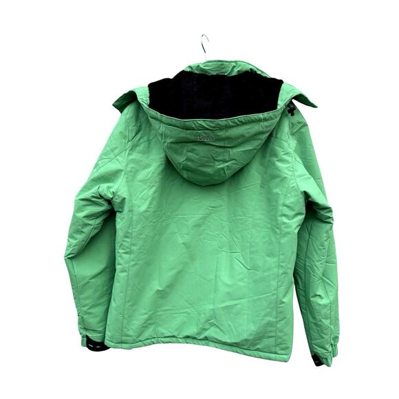 Pooluly jacket Ski Snowboard Winter Waterproof Green Hooded coat women’s Large - Picture 3 of 6